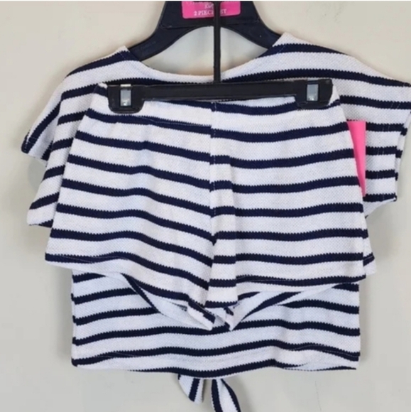 Vince Camuto Navy and White Striped Knit Set - Picture 8 of 9